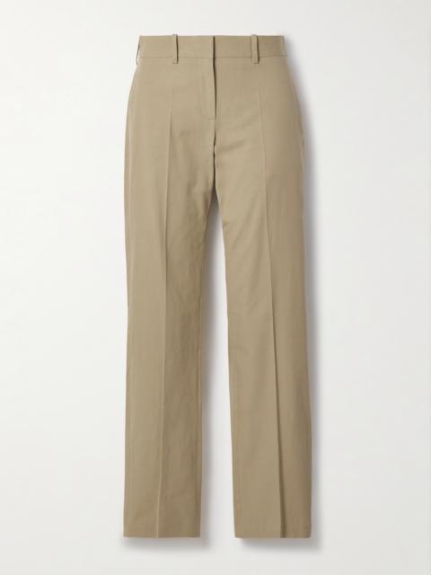 The Row Selvie Cotton-blend Twill Straight-leg Pants