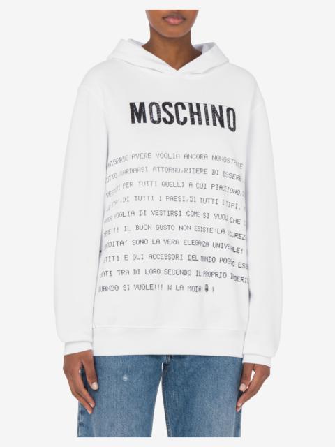 Moschino HOODIE ARCHIVE MESSAGE