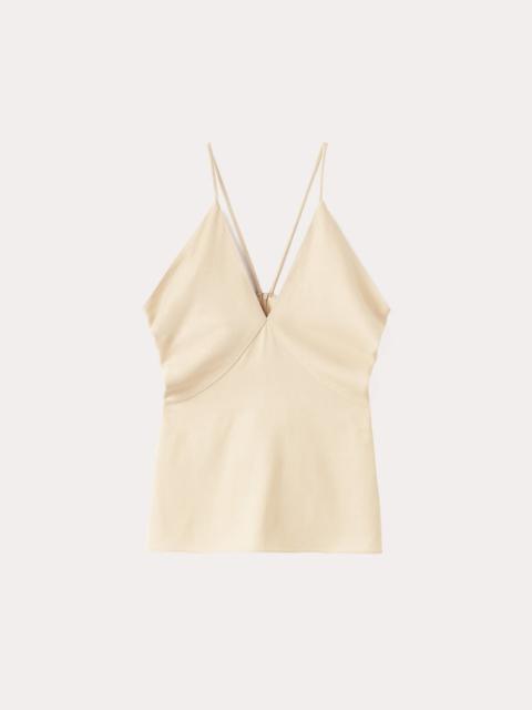 Draped twill cami top bleached sand