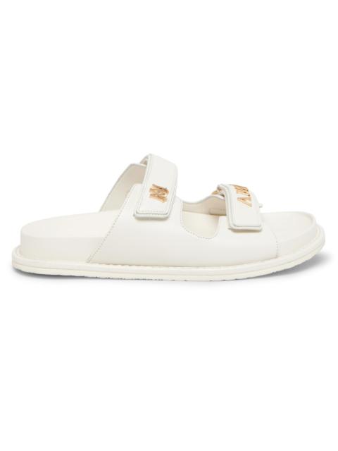 AMIRI Women's Boardwalk Leather Two-Strap Sandals - Alabaster
