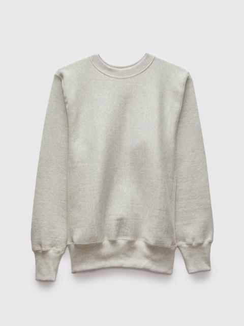 Warehouse & Co. 483 Reverse Weave Loopwheel Crewneck in Heather Grey