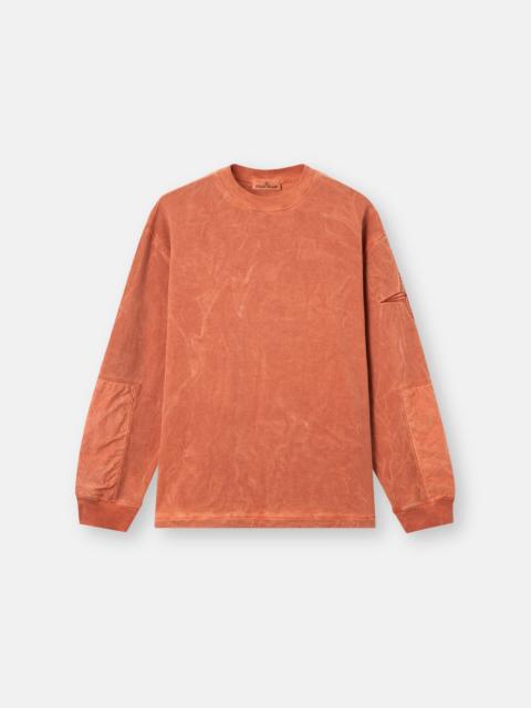 Stone Island 6100033 UNEVEN PIGMENT DYED VANISÉ COTTON JERSEY