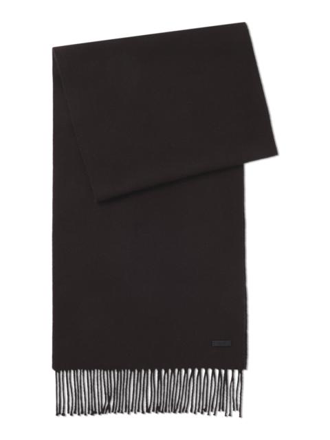 BOSS ITALIAN-MADE SCARF IN WOOL WITH LOGO PATCH