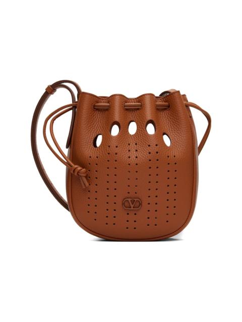Valentino Brown Medium Drawstring VLogo Signature Bag