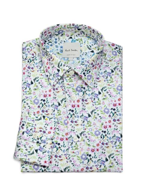 Paul Smith Men's Tailored-Fit Floral Cotton Shirt - Multi