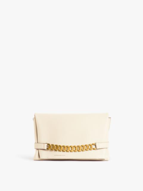 Victoria Beckham Chain Pouch Bag In Off-White Leather