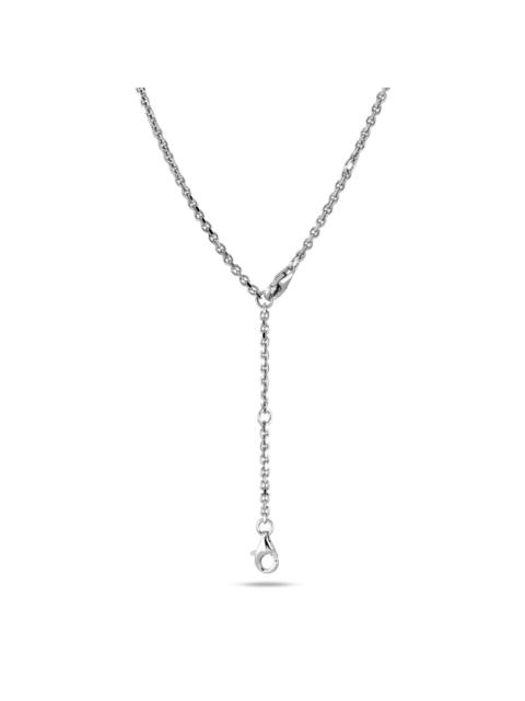 STONE AND STRAND Faceted Link Silver Pivot Chain 22"