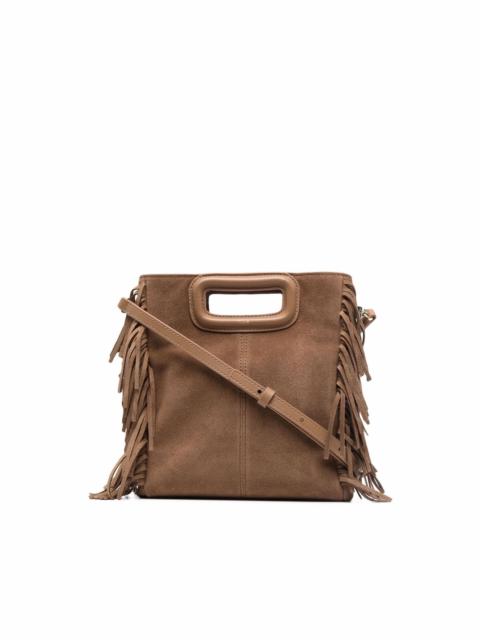 M fringed suede bag