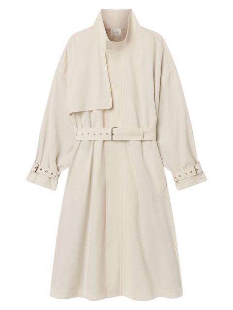 FRAME Women's Field Tie-Waist Cotton Trench Coat - Ecru