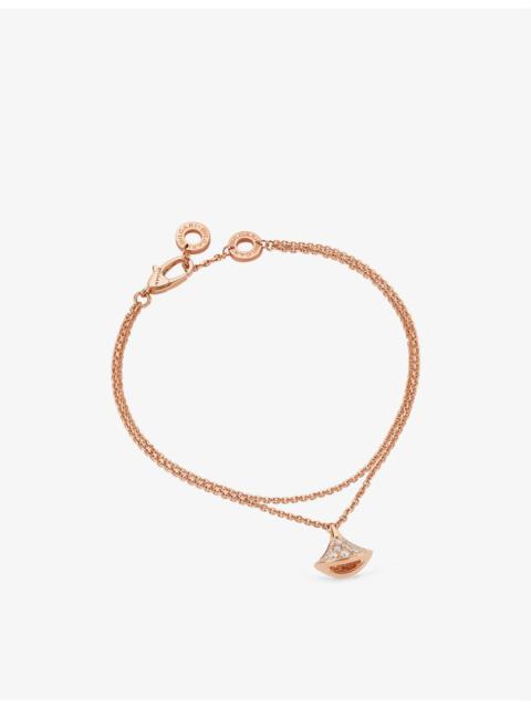 BVLGARI Divas Dream 18ct rose-gold and 0.26ct brilliant-cut diamond charm bracelet
