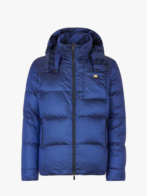 FENDI Blue nylon down jacket