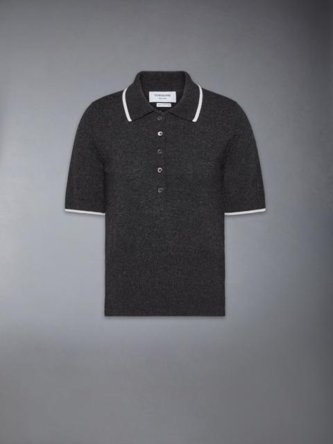 Thom Browne BROWNE 65 JERSEY INTARSIA CASHMERE POLO
