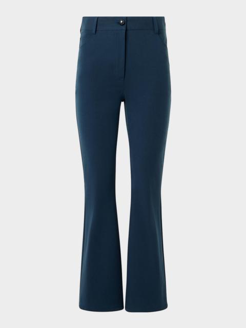 AKRIS Cali Stretch Cotton Kick Flare Pants