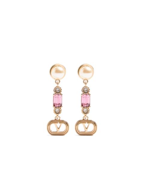 Valentino Ovalette crystal-embellished earrings
