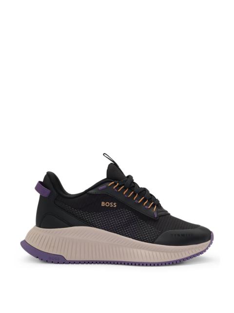 BOSS TTNM EVO MIXED-MATERIAL GORE-TEX TRAINERS WITH RIDGED SOLE