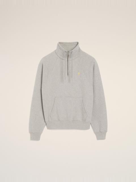 AMI Paris GREY COTTON AMI DE COEUR SWEATSHIRT