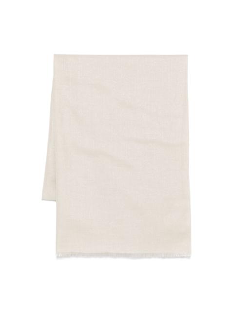 Brunello Cucinelli metallic-threading scarf