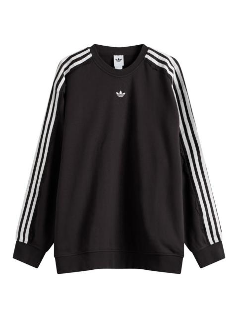 adidas adidas Lace 3 Stripe Crew Sweatshirt