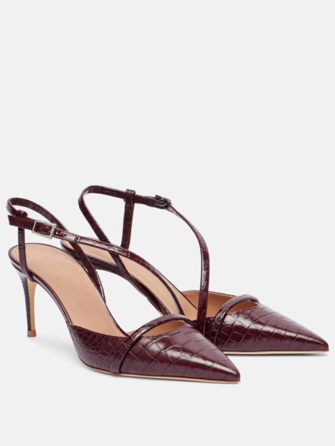 MALONE SOULIERS Valeria 70 leather slingback pumps
