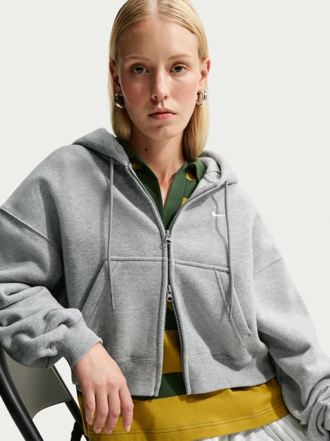 Nike Nike Studio Fleece Medium Weight Women's Oversized Full-Zip Cropped Hoodie