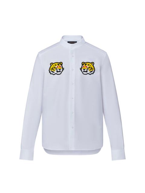 Louis Vuitton Printed Tigers Mandarin Collar Shirt