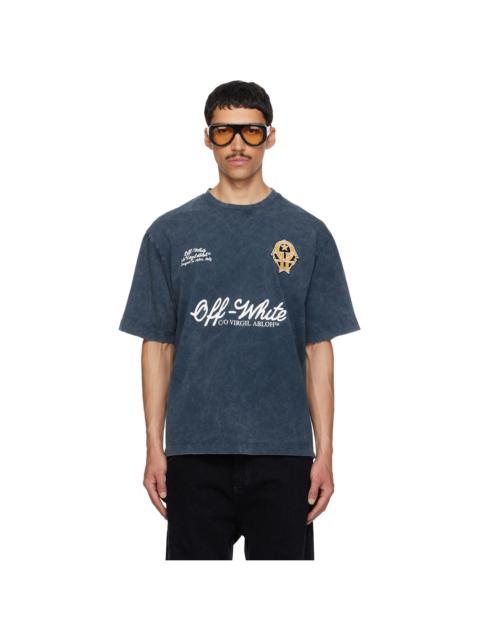Off-White Navy Sporty 4 Skate T-shirt