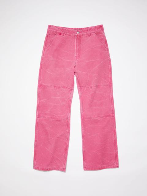 Acne Studios Cotton canvas trousers - Fuchsia pink