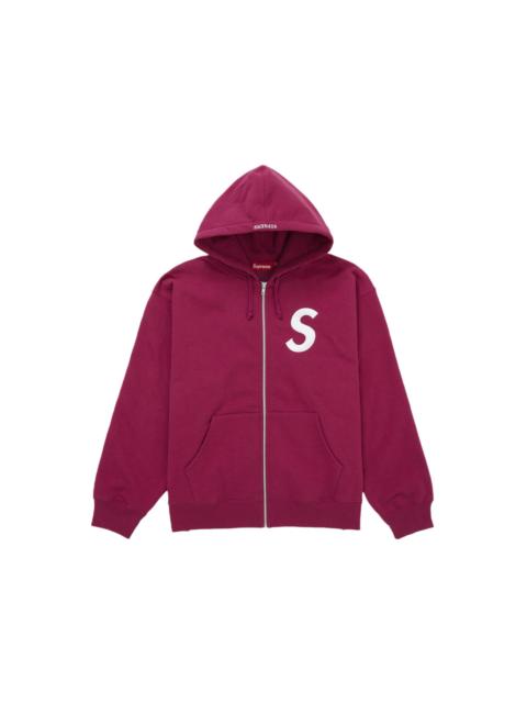 Supreme Supreme S Logo Zip Up Hooded Sweatshirt (FW25) Red