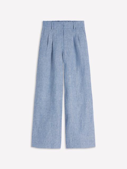 BODEN Kensington Linen Pants-Blue Chambray