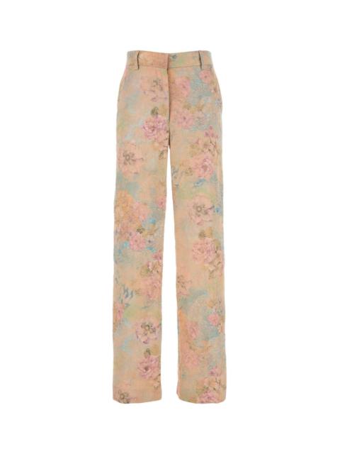 パンツ Dries Van Noten Embellished linen blend Paxy pant Dries Van Noten Dries Van Noten Women Embellished Linen