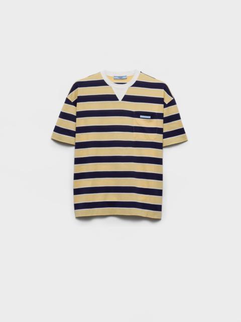 Prada Bayadere striped lisle cotton T-shirt