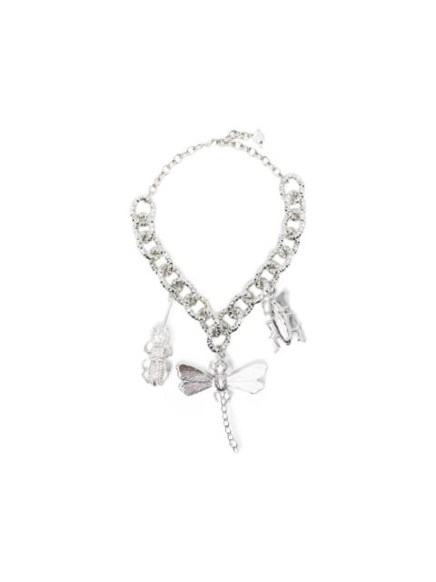 Blumarine insect-charm cable-link necklace