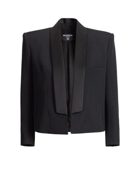 Balmain Cropped grain de poudre jacket