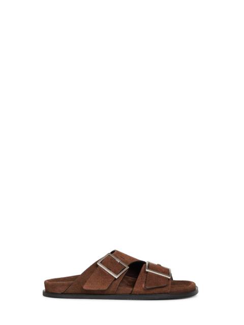 ALOHAS Brown suede Alba sandals