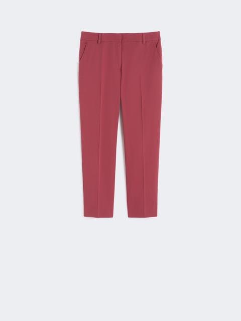 WEEKEND Max Mara CECCO Slim-fit stretch cotton trousers - CHERRY