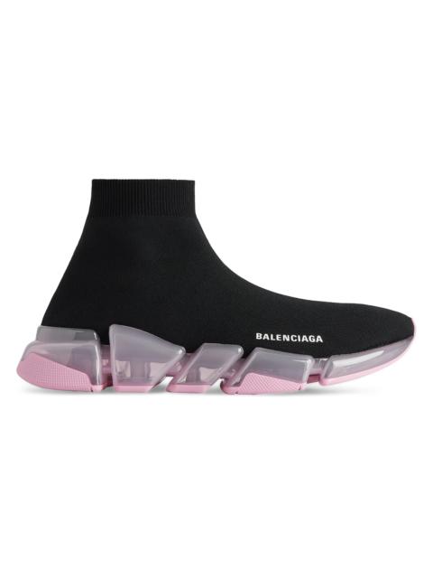BALENCIAGA Women's Speed 2.0 Full Clear Sole Recycled Knit Sneakers - Black Rose