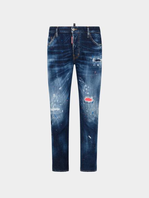 DSQUARED2 DARK NEON SPLASH WASH SEXY TWIST JEANS