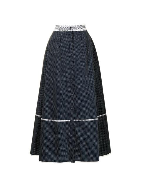 Mervyn lace-waistband skirt