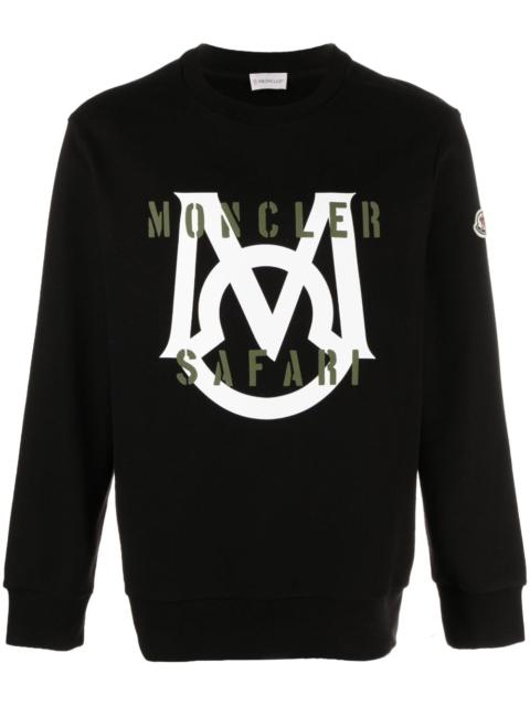 Moncler logo-print cotton sweatshirt