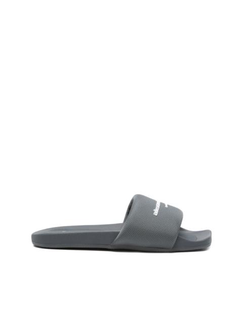 Alexander Wang logo strap slides