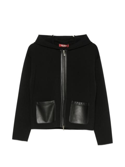 Max Mara Studio Max Mara Studio Leather-pocket Hoodie