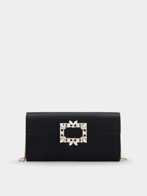 Broche Vivier Buckle Clutch in Satin