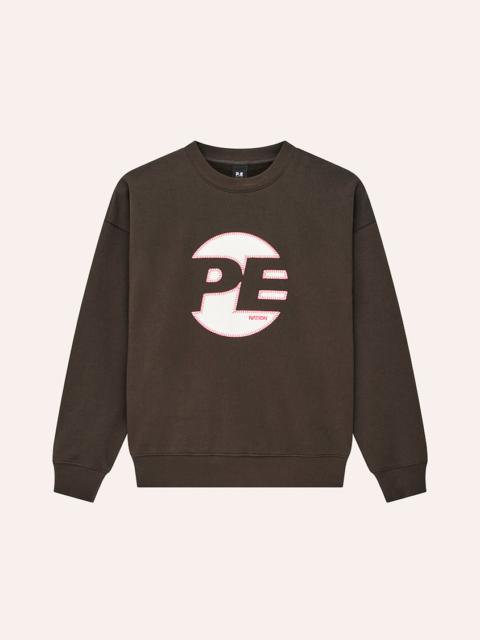 P.E NATION OVERSIZED SWEAT IN COFFEE