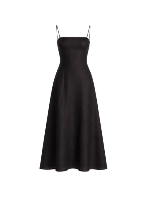 Reformation sleeveless linen midi dress