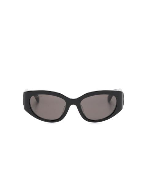 Balenciaga Gray Dynamo Round Sunglasses