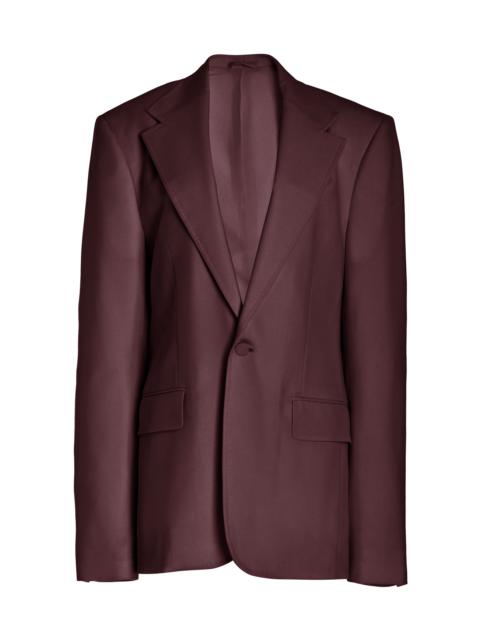 Leiva Blazer in Deep Bordeaux Wool Twill