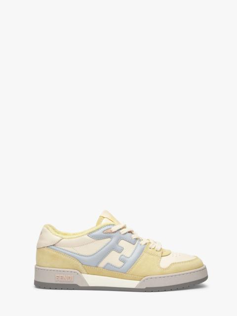 FENDI Yellow suede low-tops