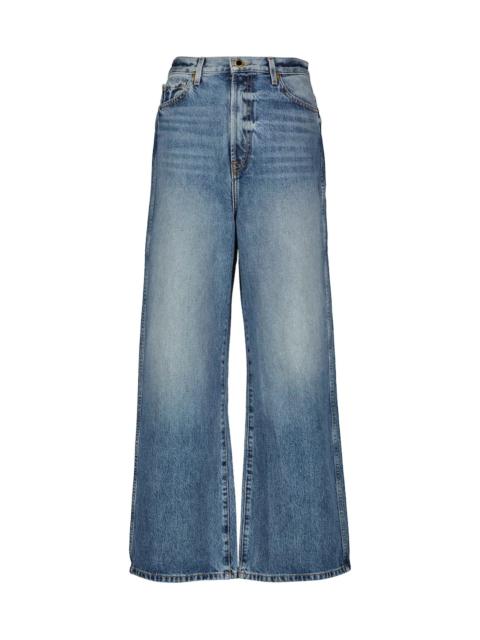 KHAITE Jordan high-rise wide-leg jeans
