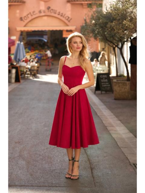 Gaâla Bardot Linen Dress