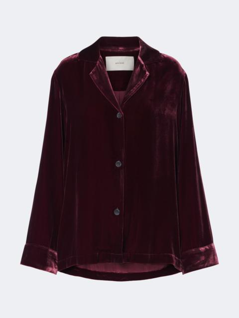 ASCENO Calabasas velvet shirt